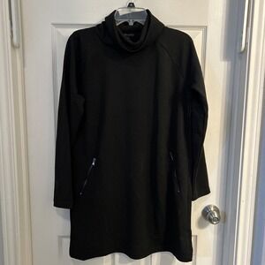 NWT Coco + Carmen Black ALine Long Sleeve Cowl Neck Dress S/M‎
